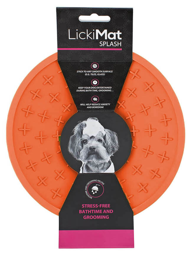 Lickimat Splash Oral Health Boredom Buster For Dogs Orange