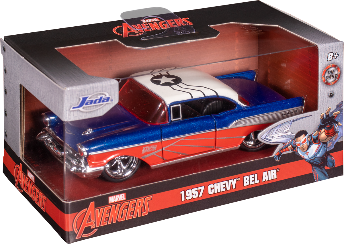 Jada Toys 31762 Marvel The Avengers Falcon 1957 Chevy Bel Air DieCast Collectible Vehicle