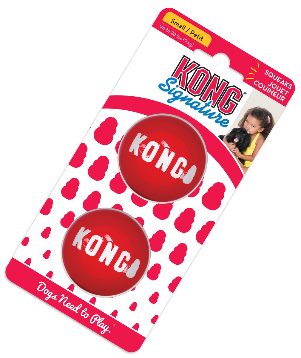 KONG Signature Balls For Dogs in Three Sizes (Packs of Two Balls)