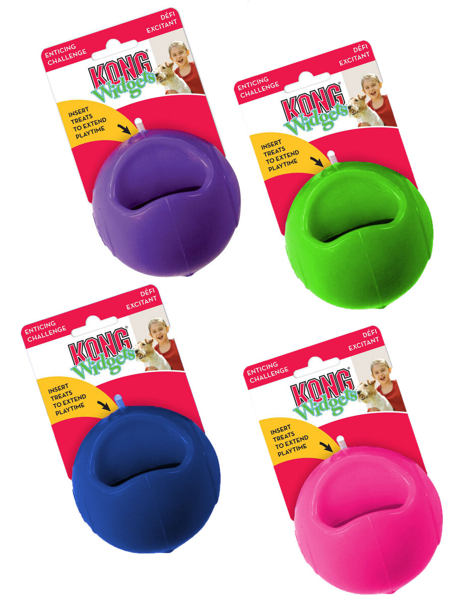 Kong Widgets Pocket Ball Small Throw/Treat Toy For Dogs Assorted Colours