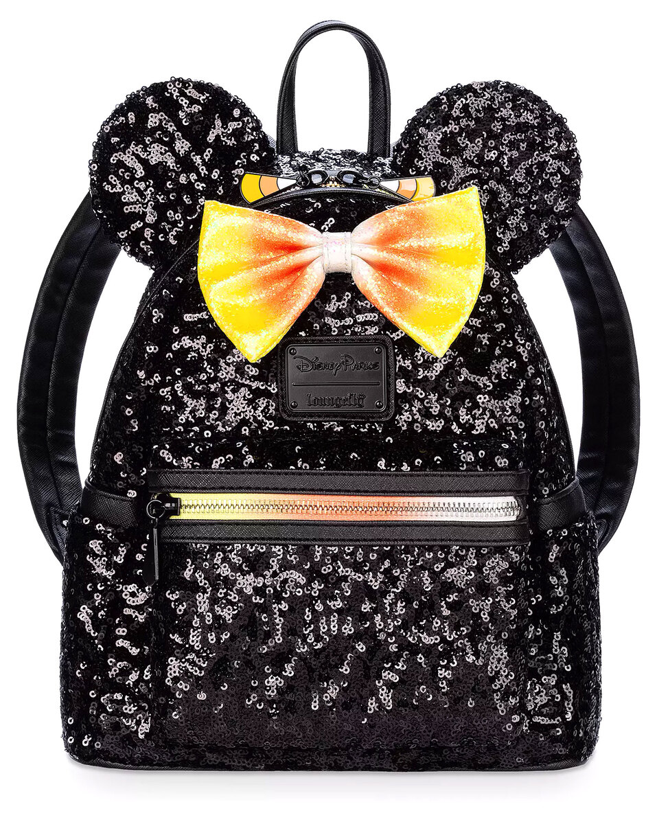 Disney Minnie Mouse Sequin Mini Backpack (Candy Corn) by Loungefly