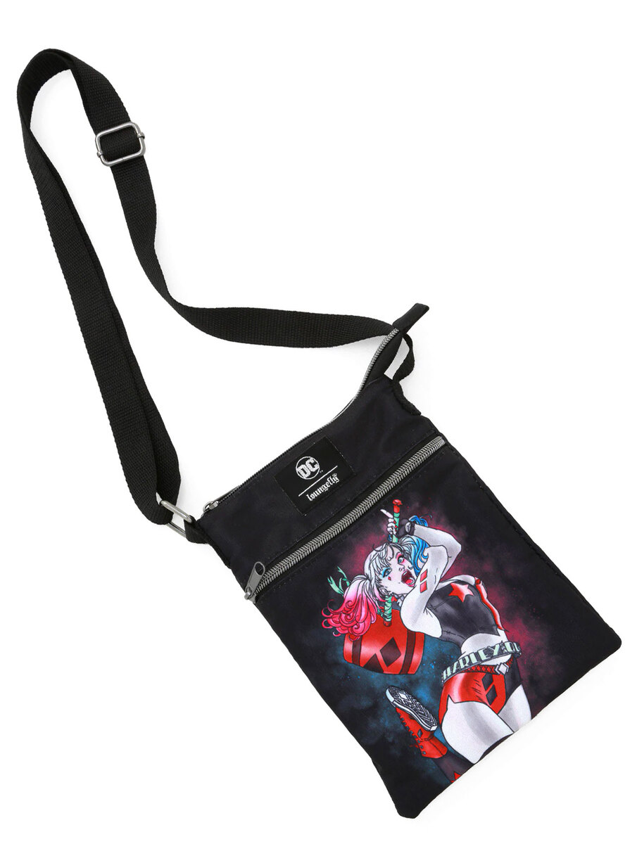 DC Comics Harley Quinn Passport Crossbody Bag by Loungefly New, Mint