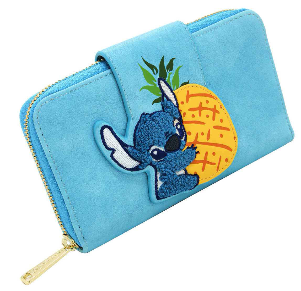 Disney Lilo & Stitch Pineapple Stitch Zipper Wallet by Loungefly New