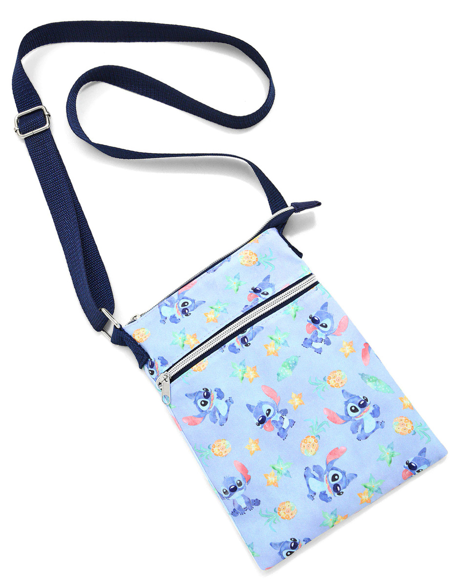 Disney Lilo & Stitch Watercolor Stitch Passport Crossbody Bag by