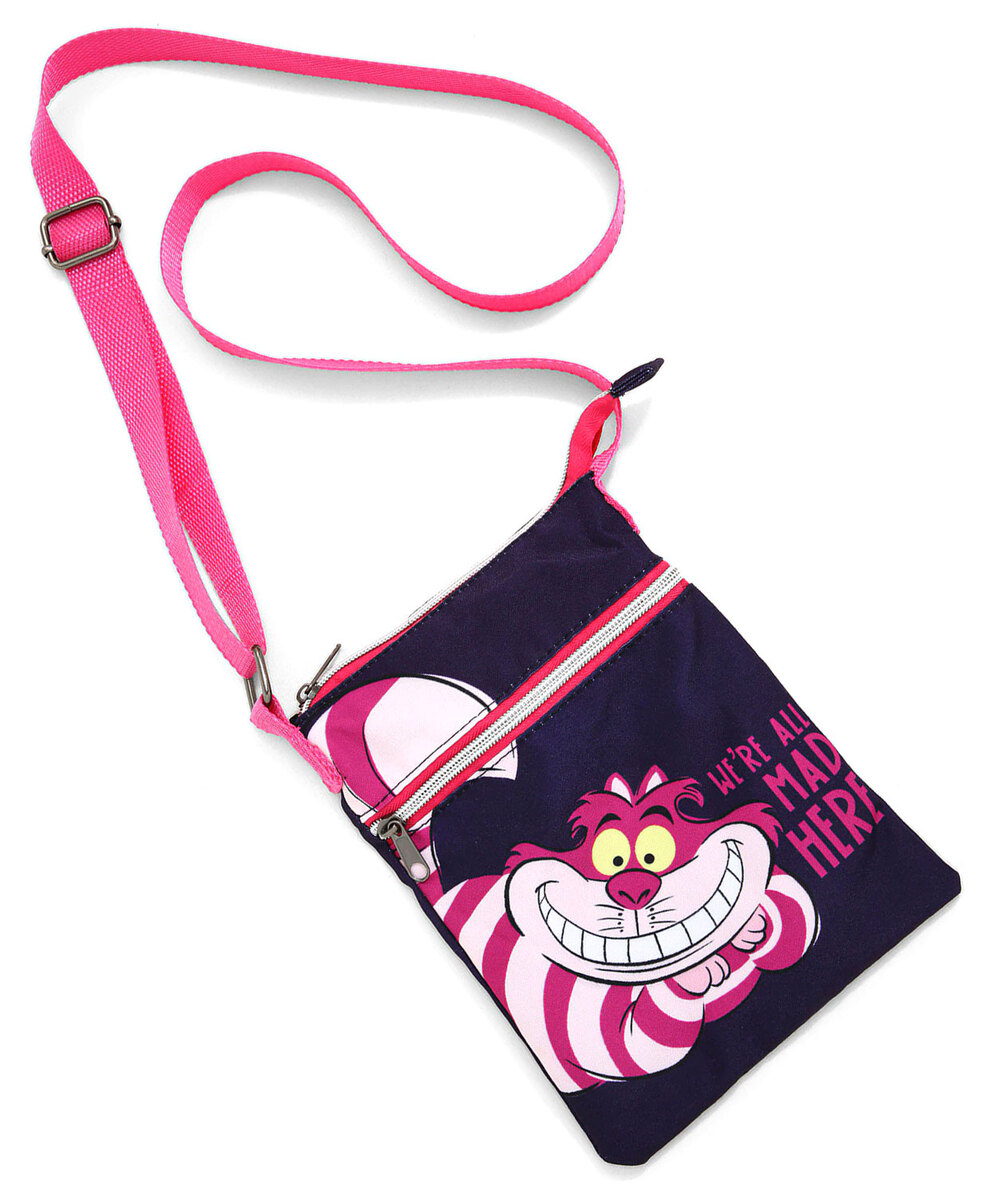 Disney Alice In Wonderland Cheshire Cat Passport Crossbody Bag by Loungefly New, Mint Condition