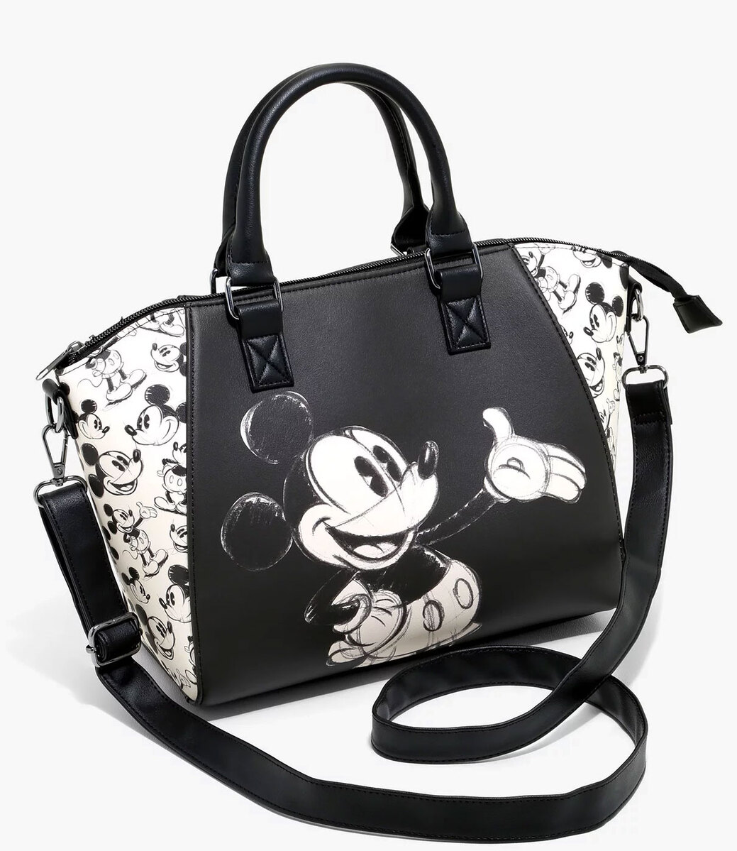 Disney Mickey Mouse Sketch Satchel Bag by Loungefly New With Tags