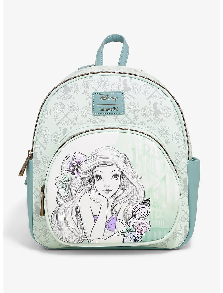 Disney The Little Mermaid Blue Sketch Mini Backpack by Loungefly New