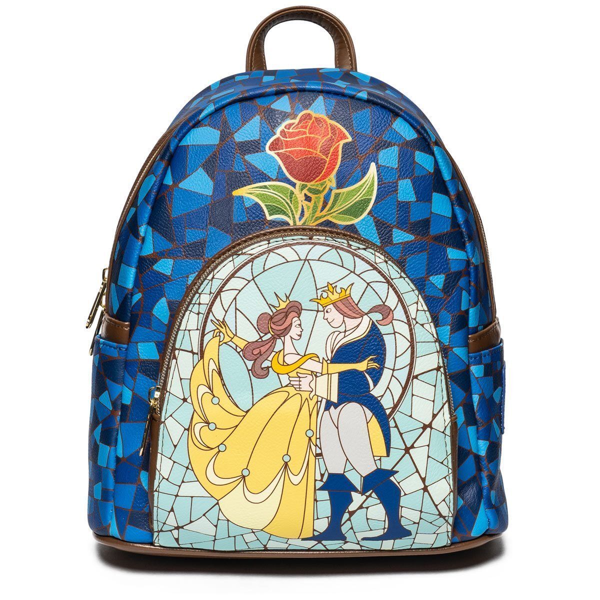 Loungefly Disney Beauty & The Beast Stained Glass Mini Backpack New