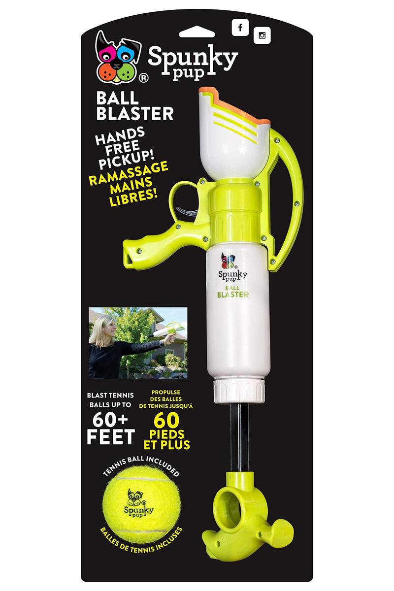Tennis Ball Blaster Dog Toy By Spunky Pup Shoots Up to 20m New