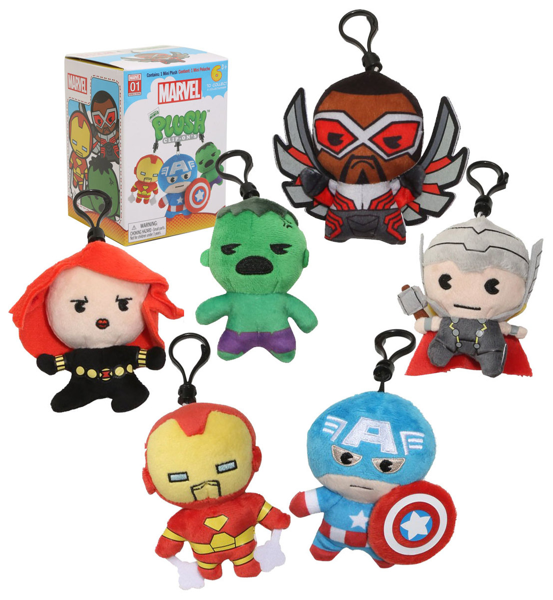 Marvel Plush ClipOns Mini Plush Blind Box 1 of 6 Characters New