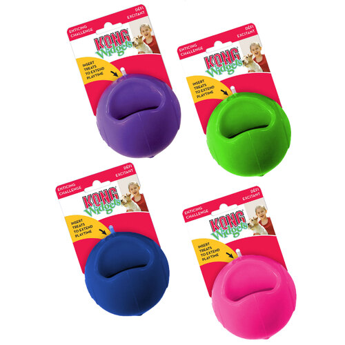 Kong Widgets Pocket Ball Small Throw/Treat Toy For Dogs Assorted