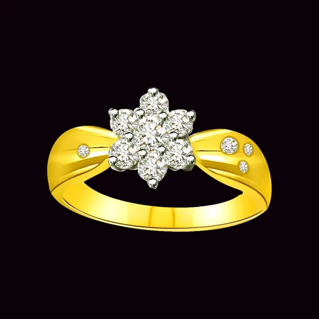 Flower Shape Diamond Rings SDR631 Best Prices N Designs Surat