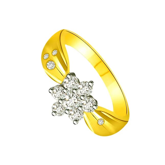 Flower Shape Diamond Rings SDR631 Best Prices N Designs Surat