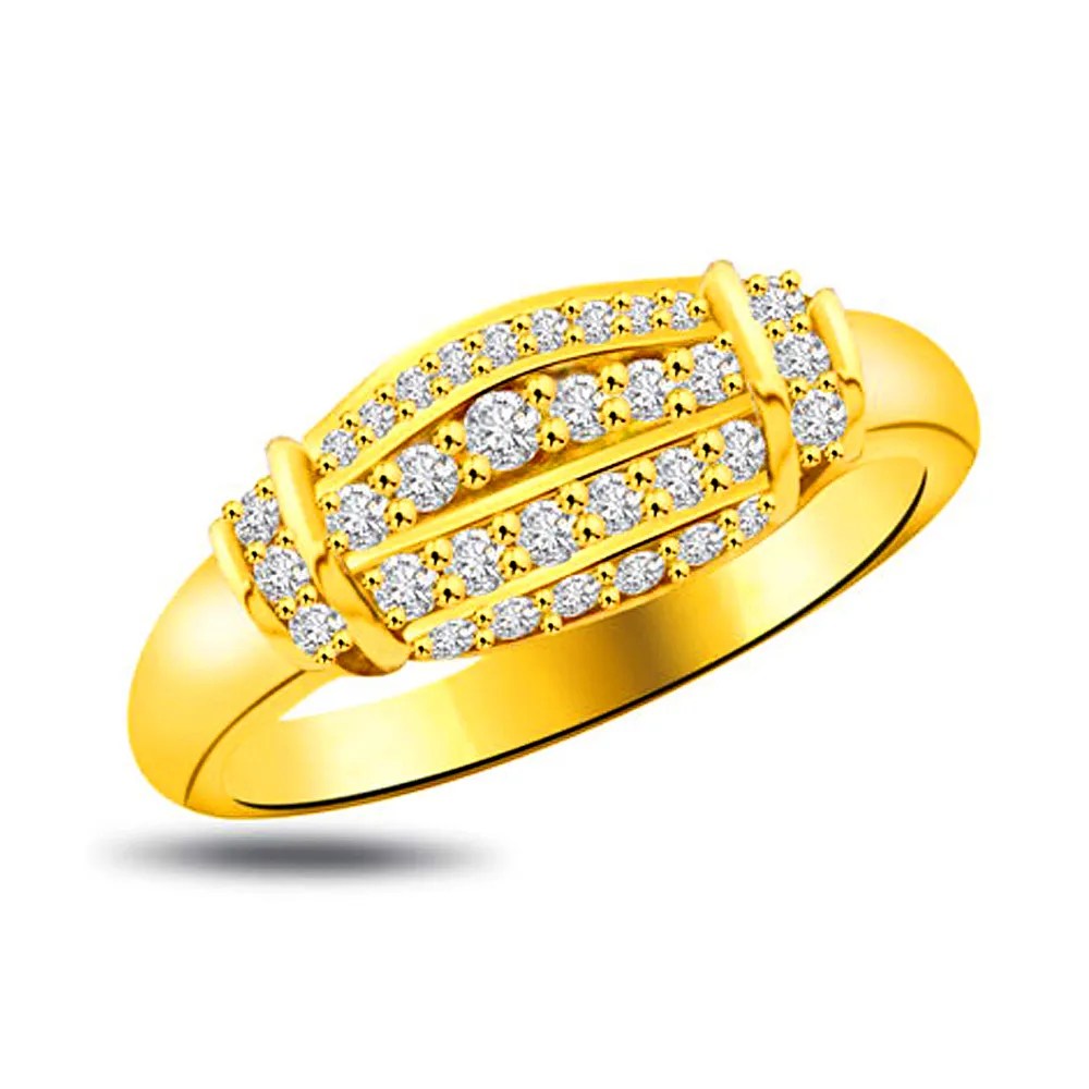 Shimmer Diamond Gold Rings SDR938 Best Prices N Designs Surat Diamond