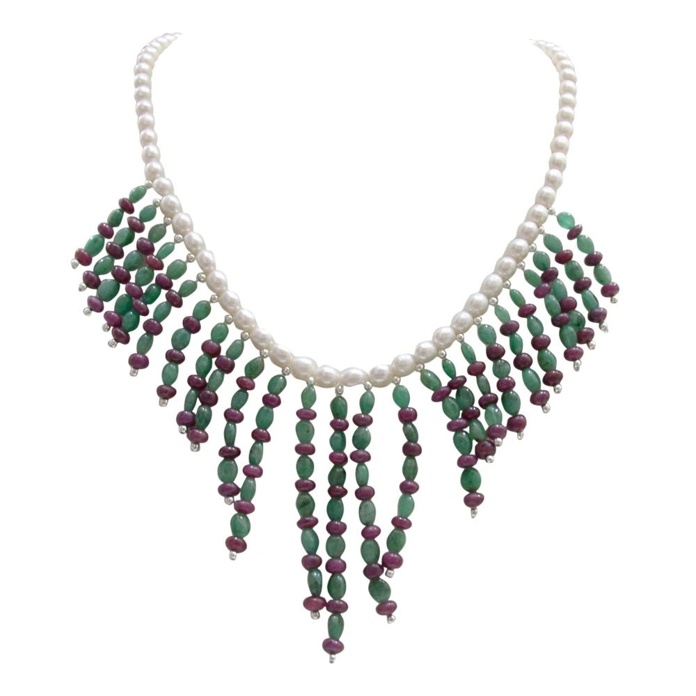 Star In The Making Emerald Necklaces Surat Diamond Jewelry