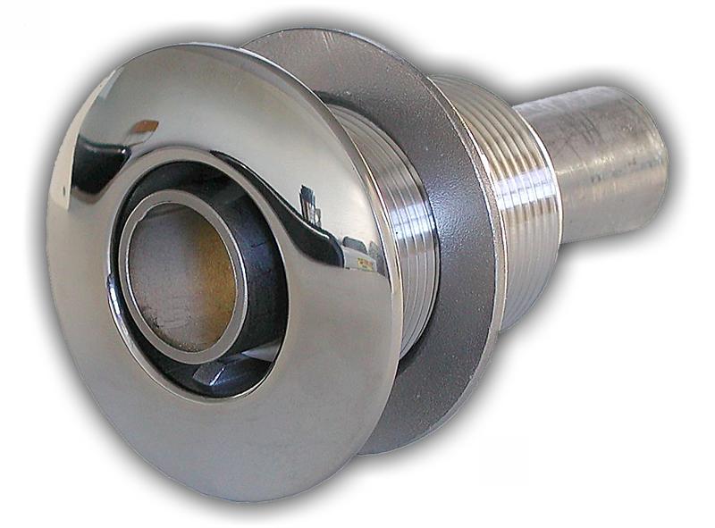 W002170NUT 22mm Stainless Horizontal nut style exhaust thru hull