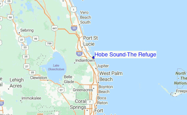 Hobe Sound Florida Map Hobe Sound/The Refuge Surf Forecast and Surf Reports (Florida South, USA)