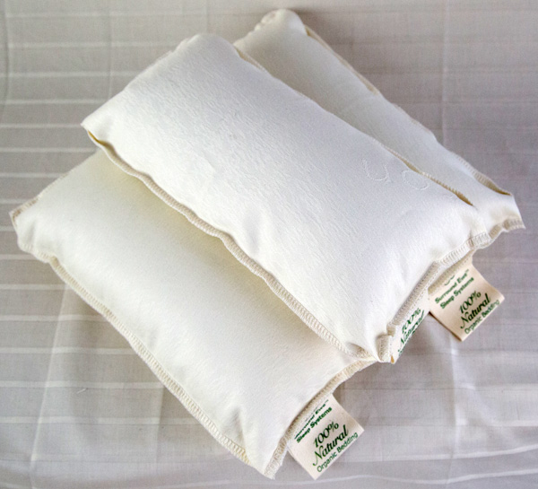 Mini Neck Roll Pillow Organic Cotton Covered Travel Neck Roll Eco