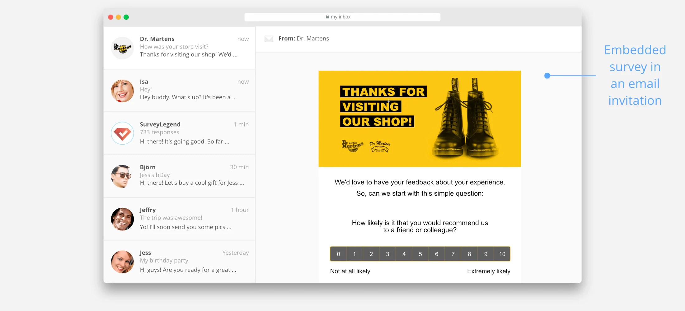 How to embed a survey inside an email invitation SurveyLegend