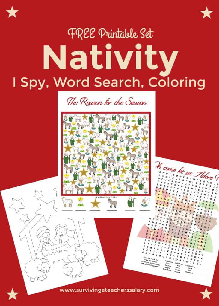 Free Nativity Printable Worksheets & Coloring Pages
