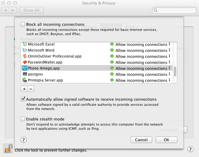 Firewall Mac Os X Firewall