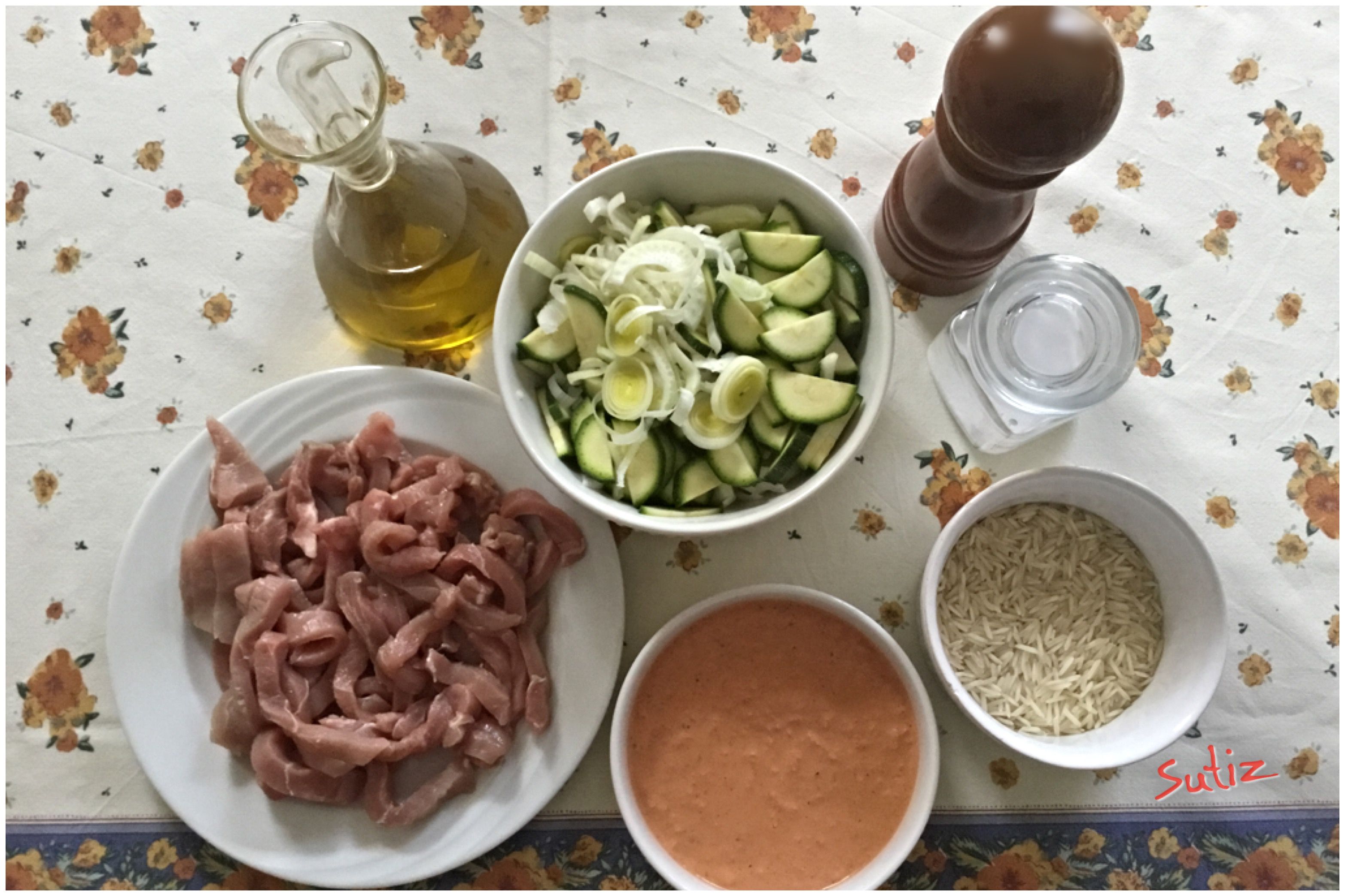 Straccetti di pollo verdure e riso basmati Sutiz Cucinare