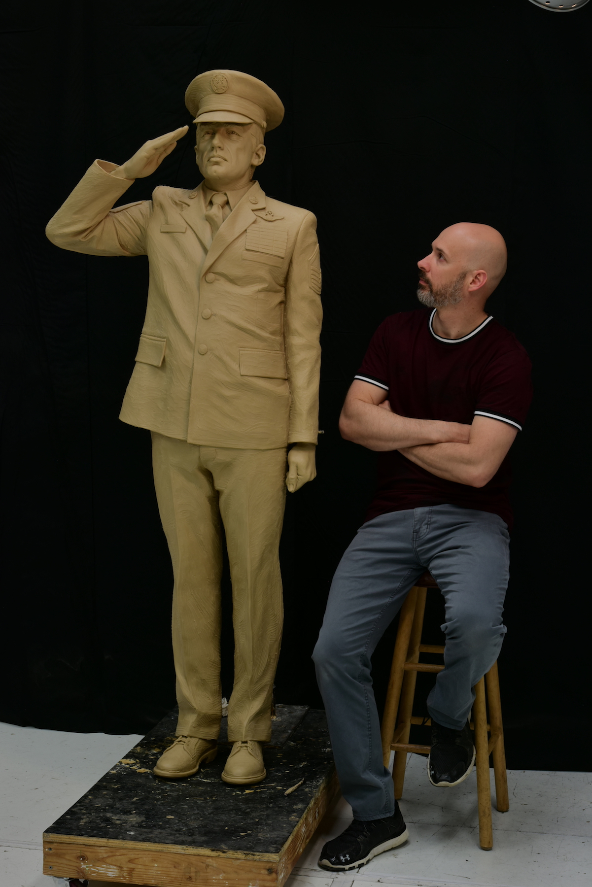 Air Force sculpture life size outdoor military sculpture