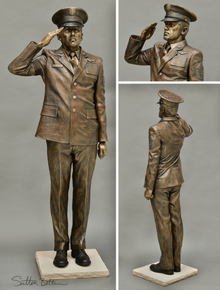 bronze statue Air Force Archives Sutton Betti