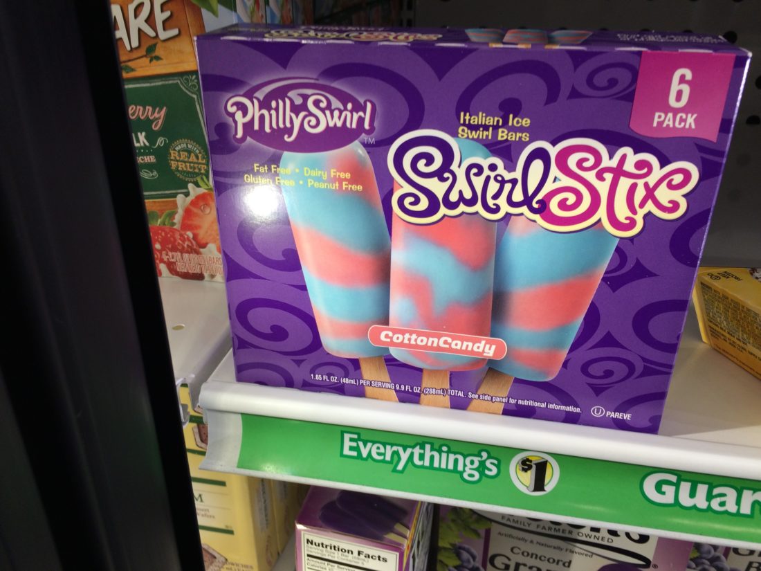 philly swirl stix italian ice bars Dollar Tree