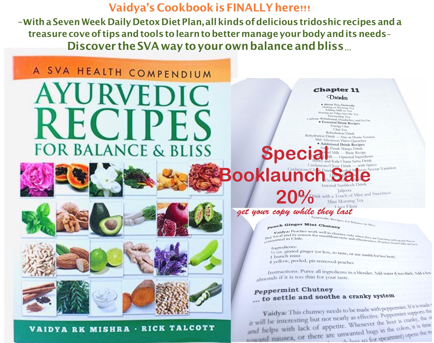Ayurvedic Recipes For Balance & Bliss Cooking Book • Shaka Vansiya