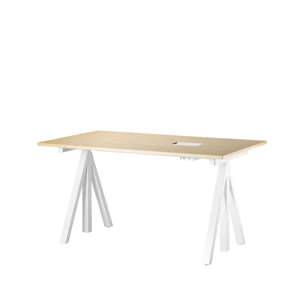 String Skrivbord Vit Köp Stringhylla skrivbord ask & vit från String Svenssons.se