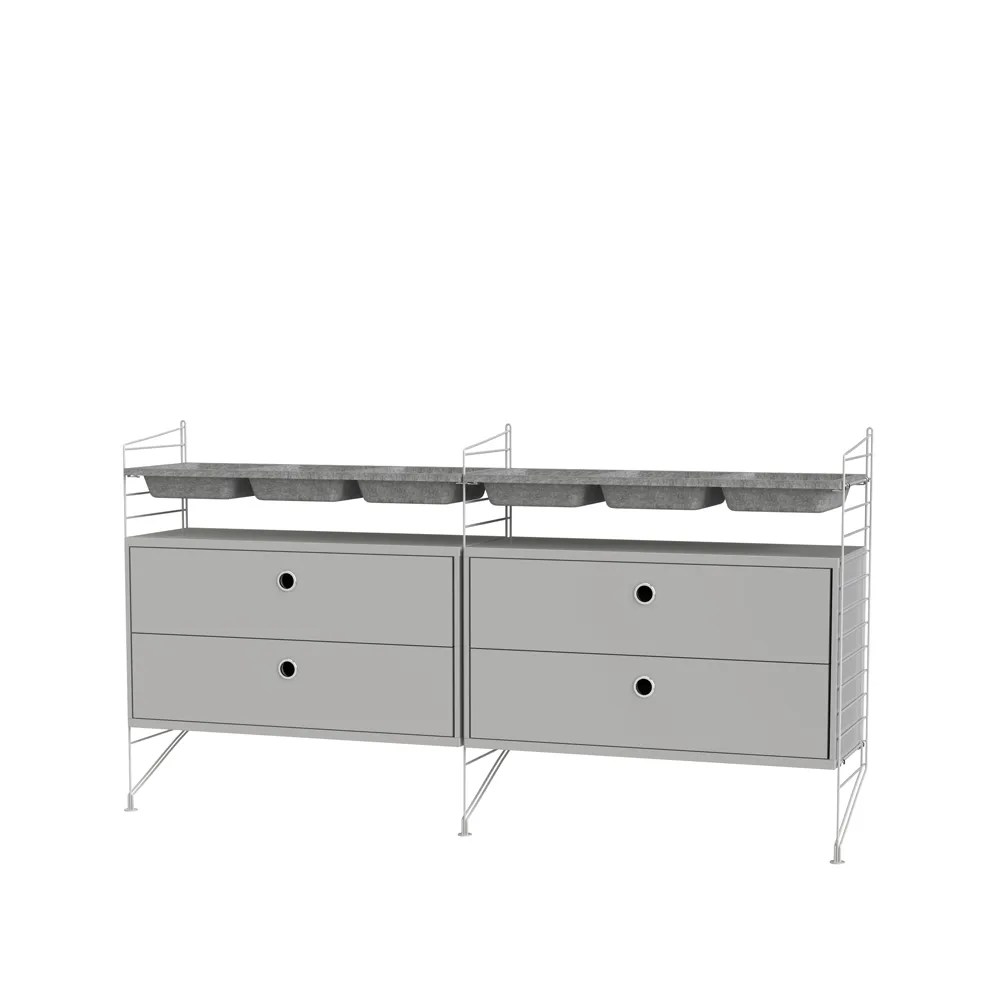 Stringhylla Grå Köp Stringhylla sovrum grå Kombination G från String Svenssons.se