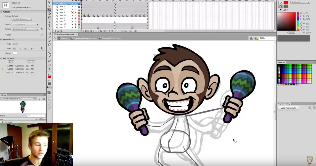 Key frame Animation flash free Tutorial Animation studios in pune SVFX