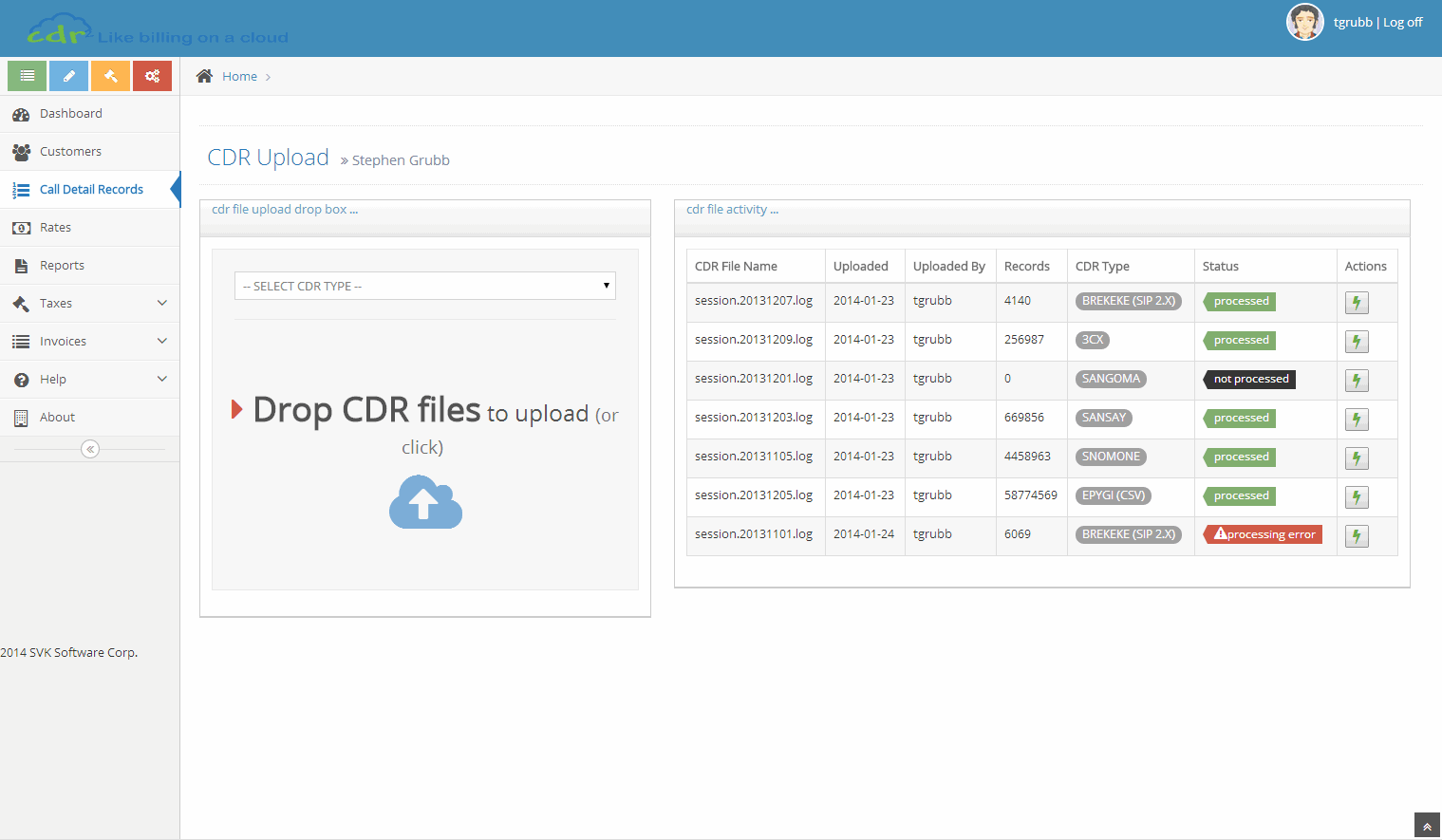 CDR2Cloud Online CDR Billing