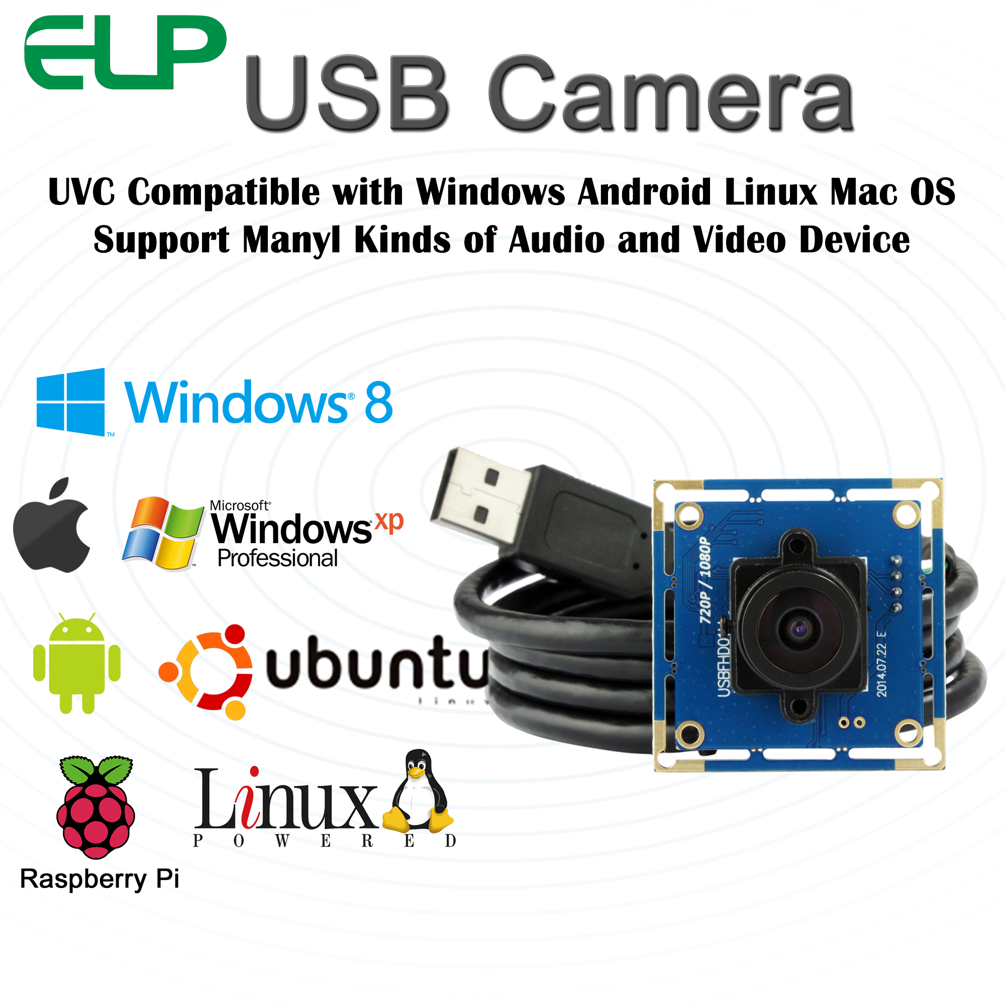 1080p Full Hd USB Camera Module,2 Megapixel Free Driver High Speed CMOS