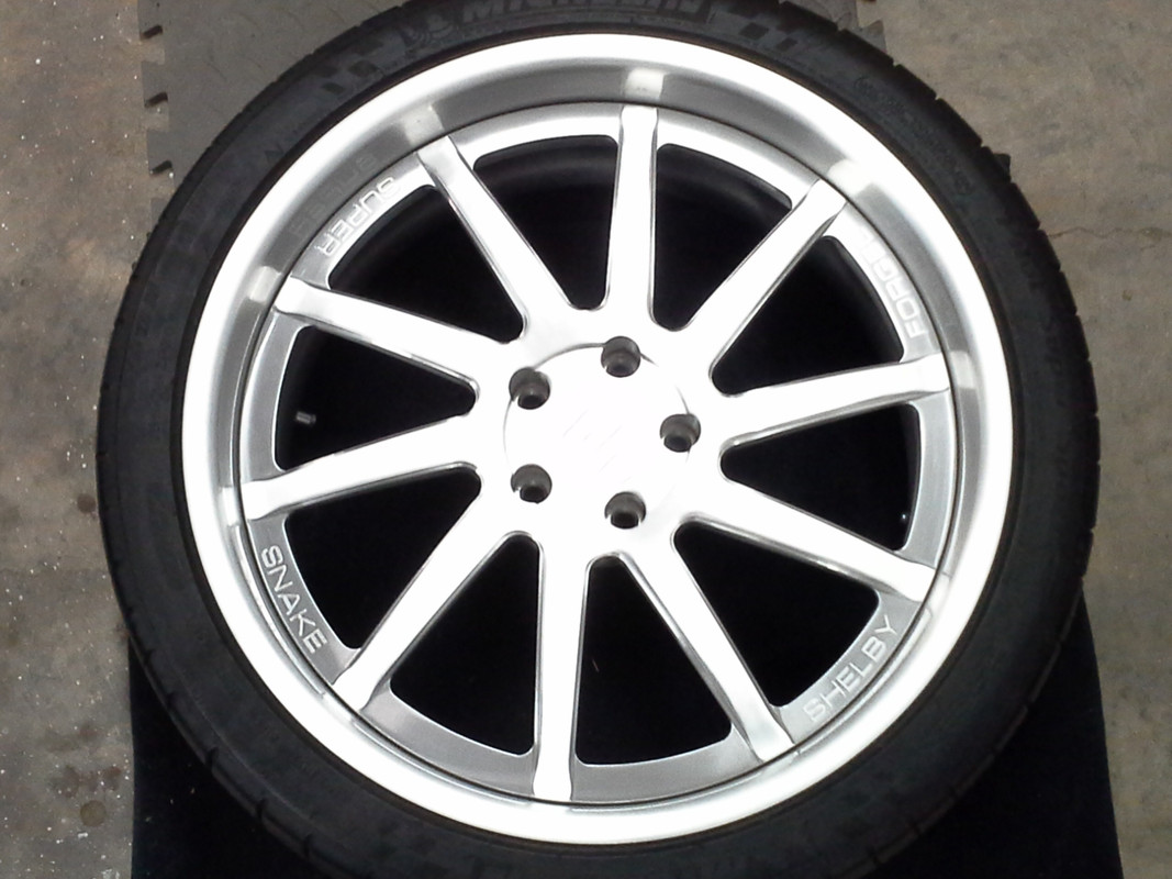 FS 2013/14 20" Super Snake engraved wheels/tires, 3pc. Shelby