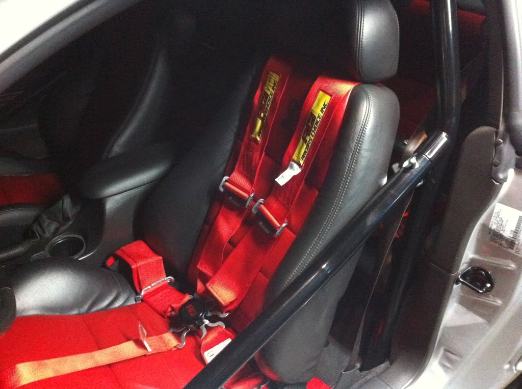 Racing harness on stock seats