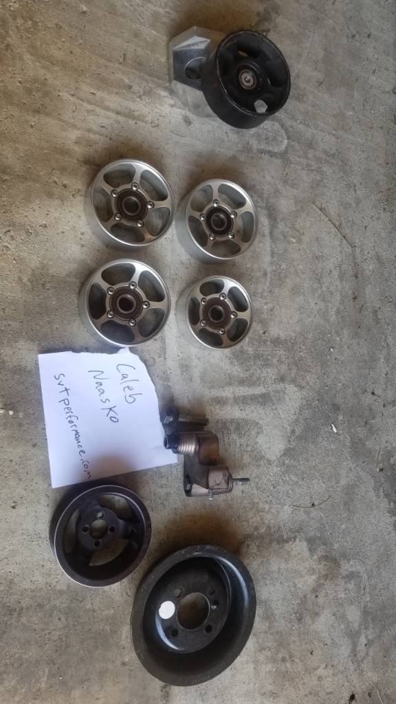 Billetflow idler set, water pump pulley, Whipple pulley