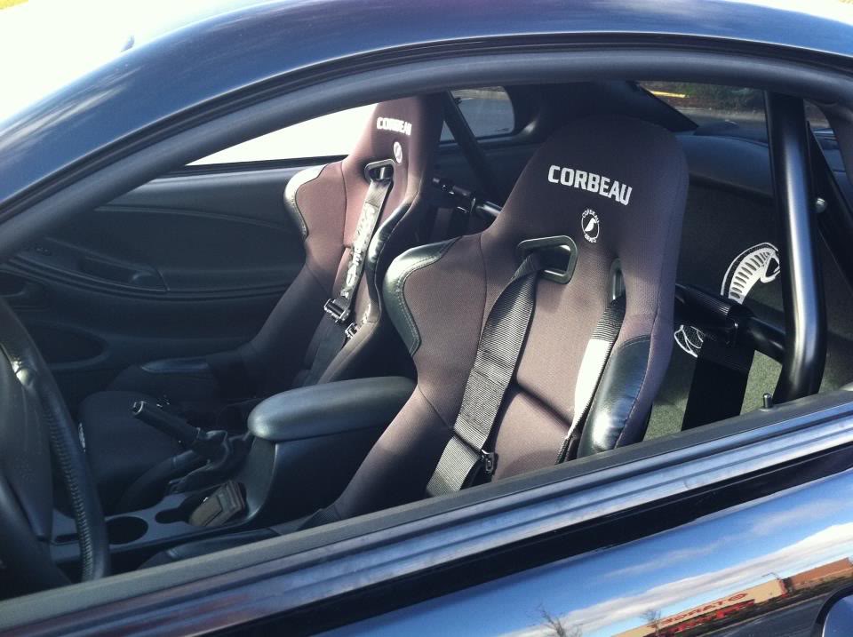 Racing harness on stock seats
