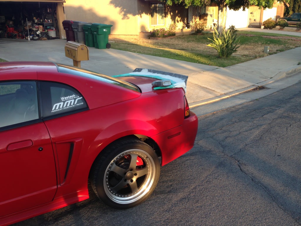 Ducktail nascar spoiler for 9904 mustang