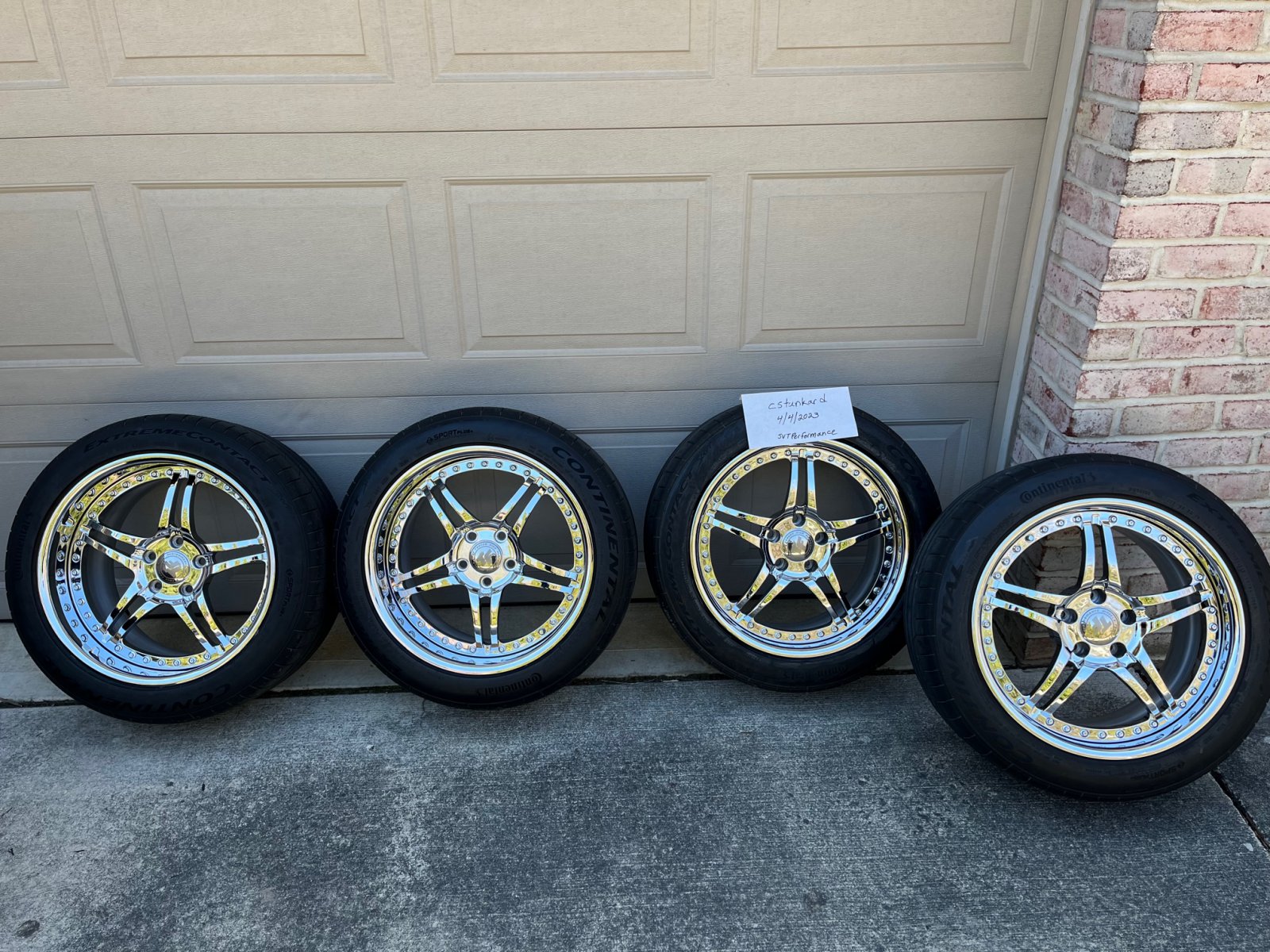 SOLD 18" True Chrome Victory Wheels w/Conti Extreme Contact