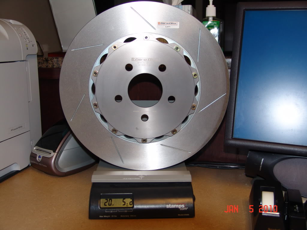 New 2 piece Rotors and weight loss