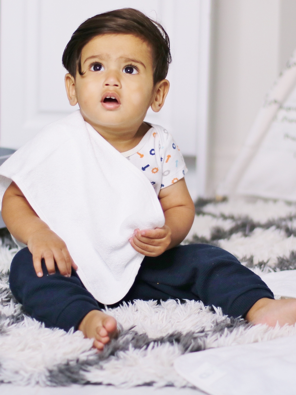 Burp Cloth White (3pack) Swaddle Of Joy