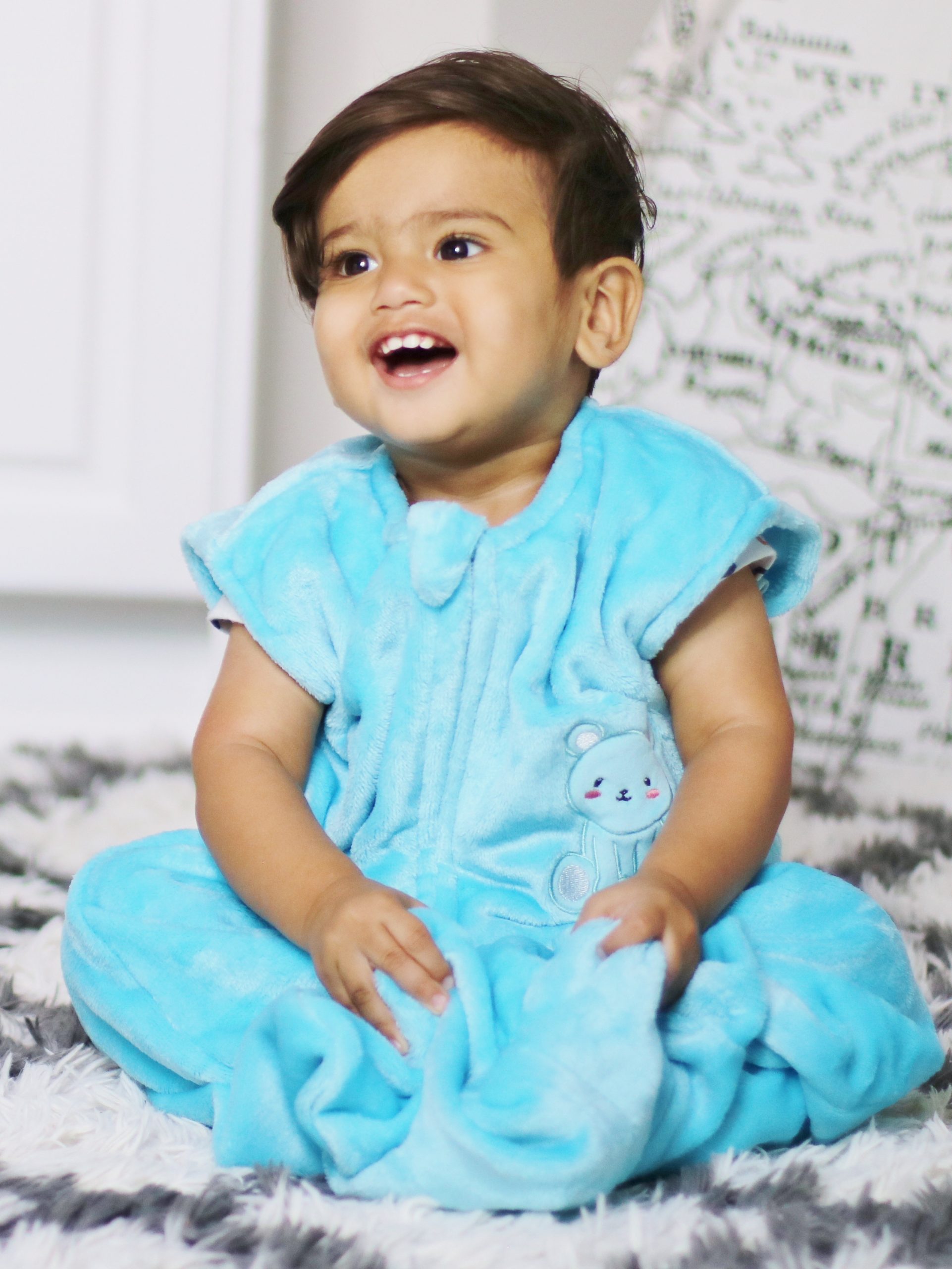 Wearable Blanket Sleep Sack Blue Swaddle Of Joy