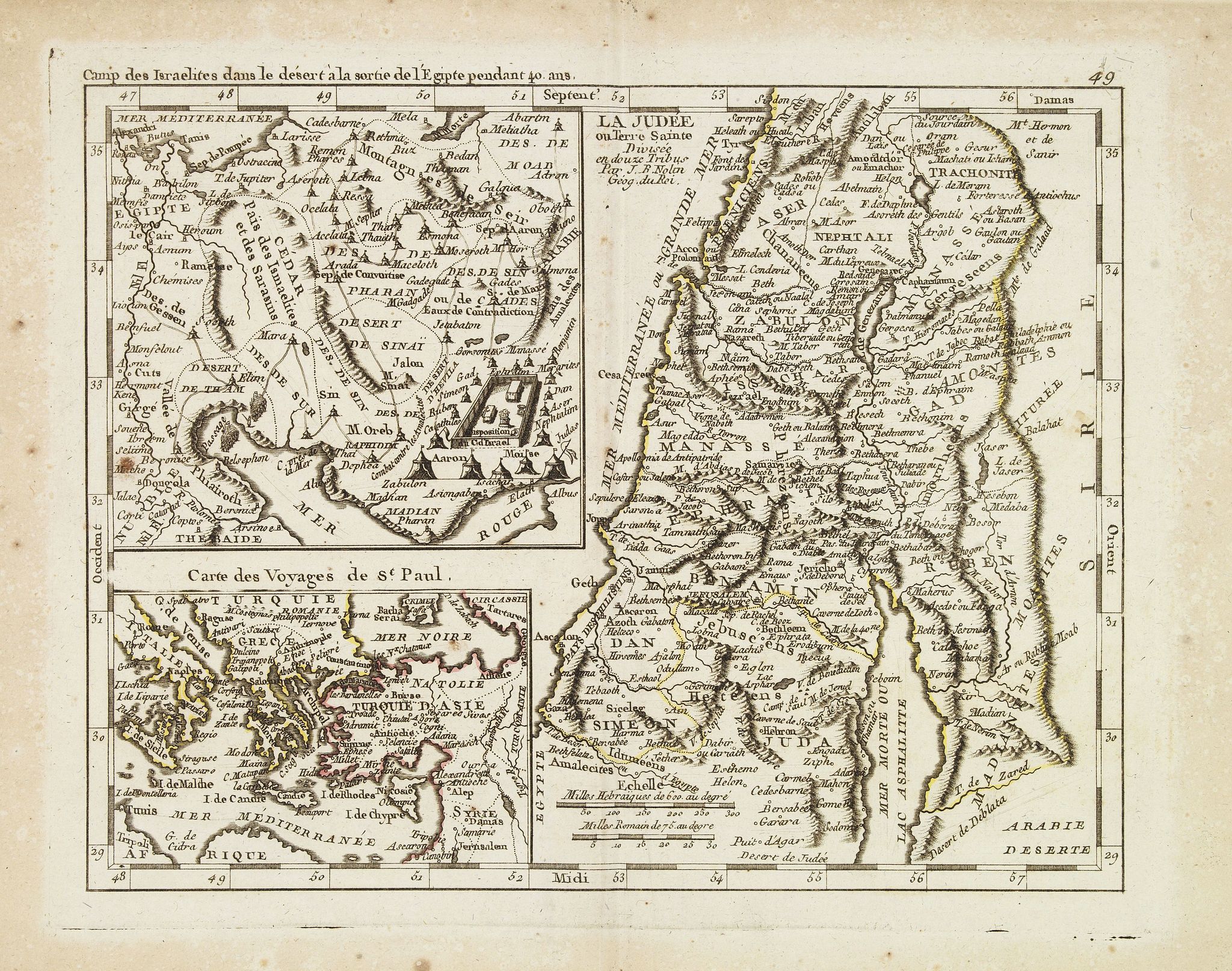Pain Points Du Désert De Judée Carte Camp des Israelites dans le désert. . . / La Judée ou Terre Sainte