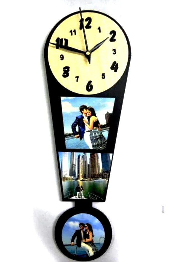 Personalized Wall Clock With Photos Swagpur