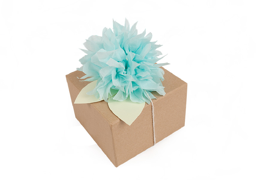 DIY How to Make a Tissue Flower Gift Topper
