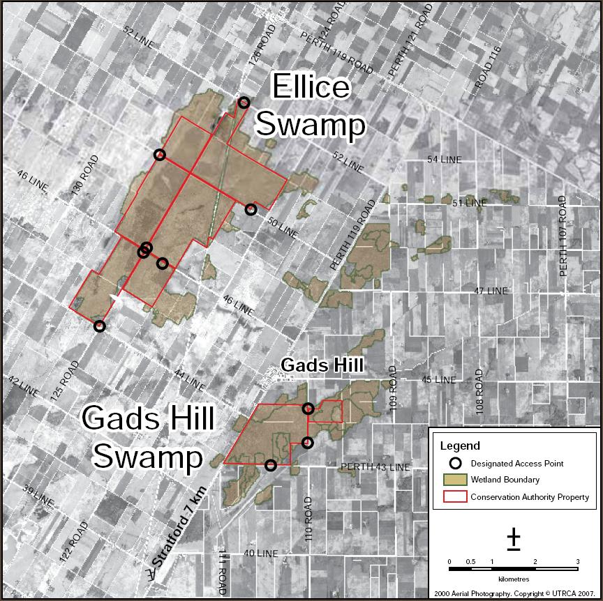 Friends of Ellice & Gads Hill Swamps Location