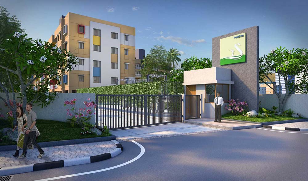 Swan Green Kolkata New 2, 3 BHK flats near Joka Metro, Thakurpukur