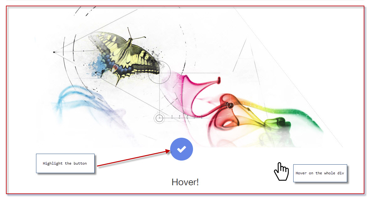How to change another element styling on a CSS hover event Designer's lab